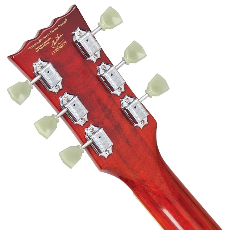 Vintage V100HB Flame Honeyburst, vue 3, vue 3