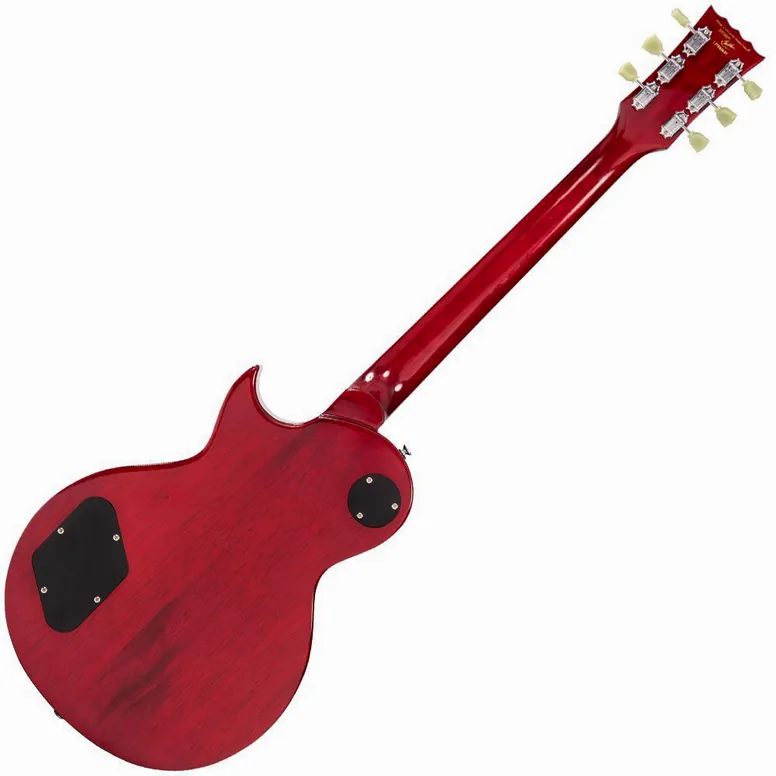 Vintage V100TWR Flamed Maple Thru Wine Red, vue 2, vue 2